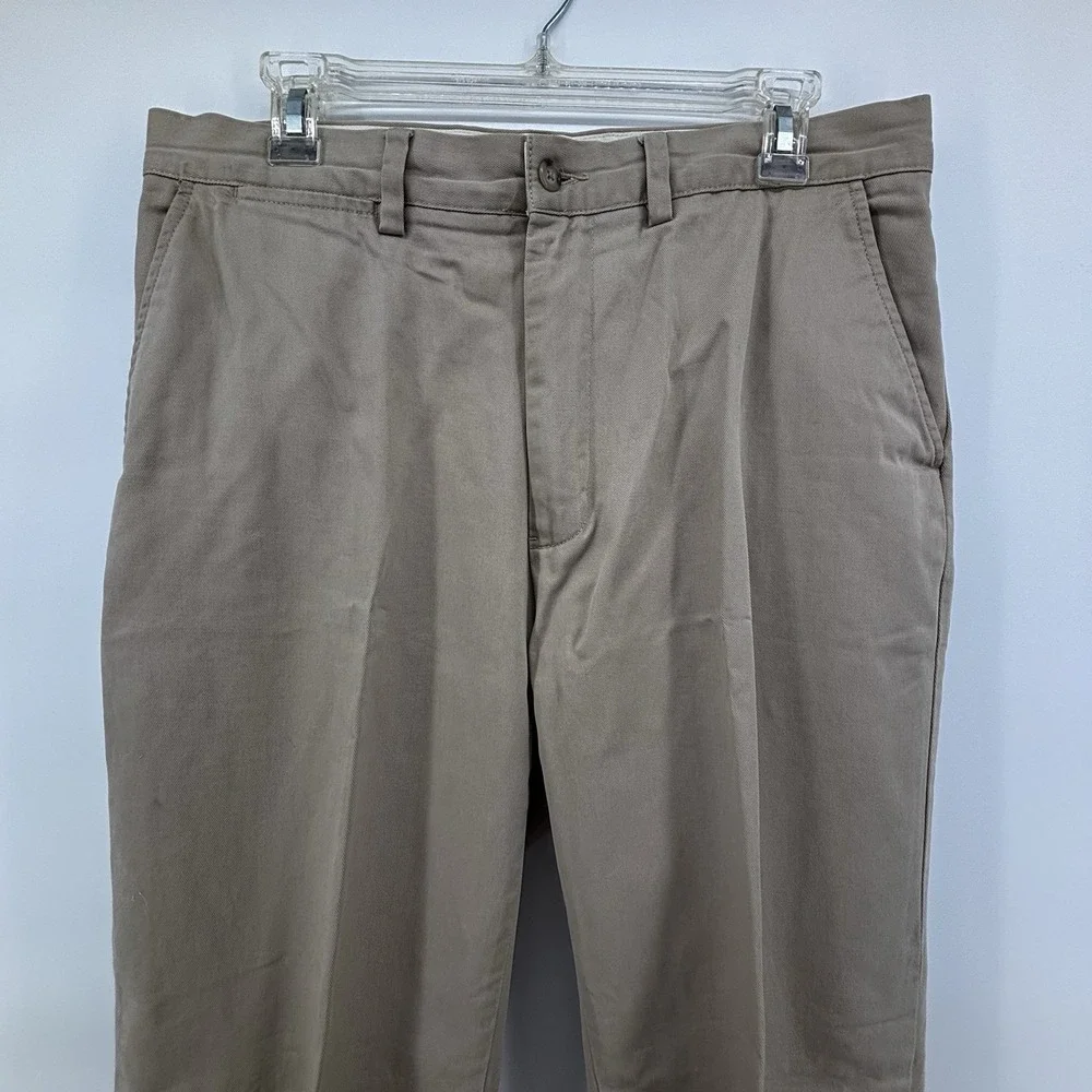Polo Ralph‎ Lauren Pants Mens 33x32 Khaki Beige Chino Straight Leg Pleated Front